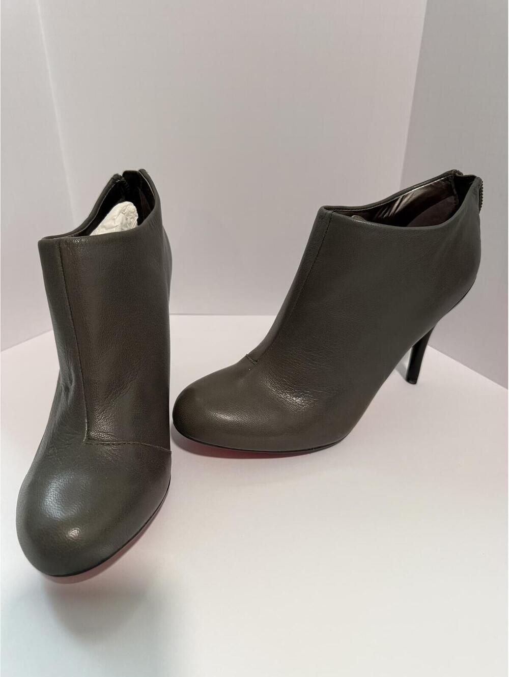 RXN Grey Booties with red soles